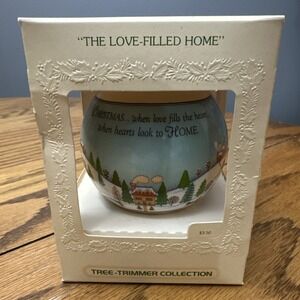 Hallmark The Love Filled Home Tree Trimmer Unbreakable Satin Ball Ornament  1979
